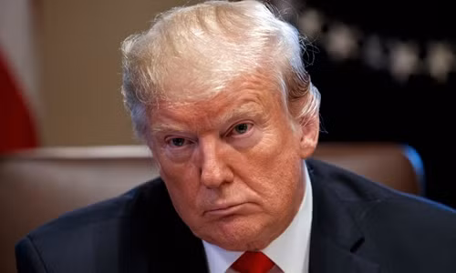 Tổng thống Mỹ Trump tại Nhà Trắng hồi tháng hai. Ảnh: AFP.
