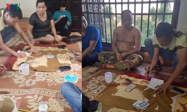  Hai chiếu bạc bị bắt quả tang, đáng chú ý có một giáo viên và một cán bộ kiểm lâm tham gia.