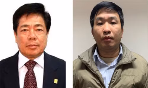 Hai bị can Tuyến và Sơn (từ trái qua).