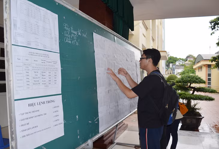 Các thông tin được thông báo cụ thể cho thí sinh ngay tại 
