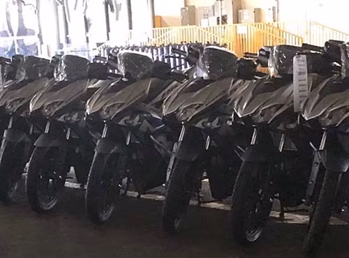 Honda Winner X với phần đầu mới tại nhà máy.