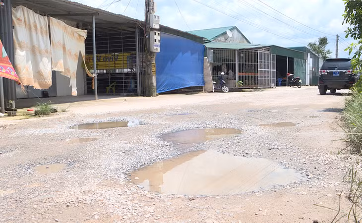 Tuyến đường dài khoảng 500m thuộc ranh giới khu 1, khu 2 phường Hải Yên đang bị xuống cấp nghiêm trọng