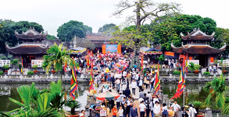 Văn miếu Mao Điền ngày lễ hội.