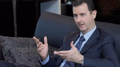 Hình ảnh mới nhất của Tổng thống Syria al-Assad trong lần trả lời phỏng vấn tờ báo Izvestia của Nga tại Damascus được đăng trên SANA ngày 26/8.