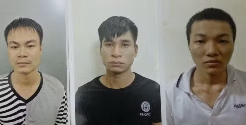 Ba bị can Bình, Thích và Quy (từ trái sang). Ảnh: V.D