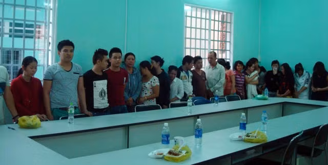 Các nghi can trong đường dây thầu đề. Ảnh: C.A
