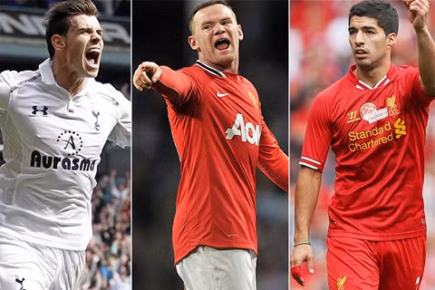 Gareth Bale (trái), Wayne Rooney (giữa) và Luis Suarez mới là những thương vụ lớn đang được chờ đợi lúc này.