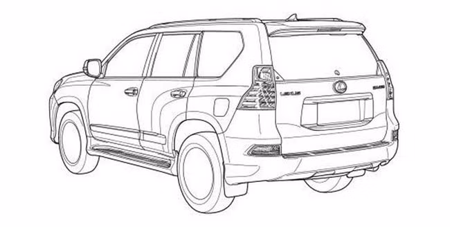 Hình ảnh phác họa Lexus GX 2014.