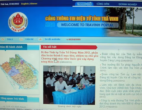 Hơn nửa năm trước website Trà Vinh bị Quan tấn công làm thay đổi nội dung.