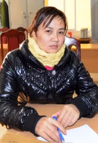Đối tượng bị bắt giữ tại cơ quan công an.