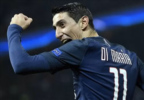 Di Maria trở thành người hùng của PSG với hai bàn thắng đẹp. Ảnh: Reuters
