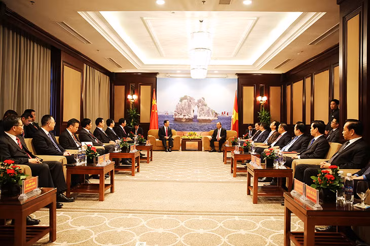 Quang cảnh buổi tiếp xã giao