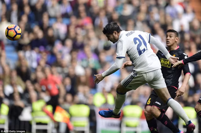 Morata mở tỷ số cho Real Madrid ở hiêp 1