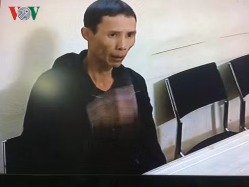 Đối tượng Cường tại cơ quan Công an.