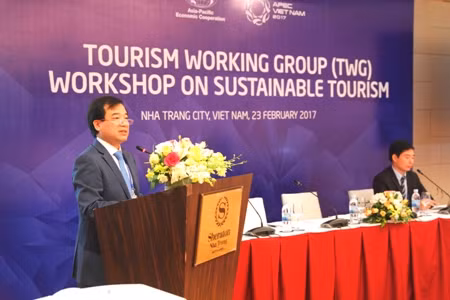 Phó Tổng cục trưởng Tổng cục Du lịch Hà Văn Siêu kỳ vọng sáng kiến của Việt Nam góp phần tìm tiếng nói chung hướng đến phát triển du lịch bền vững trong cộng đồng các nền kinh tế APEC. Ảnh: VGP/Hồng Hạnh