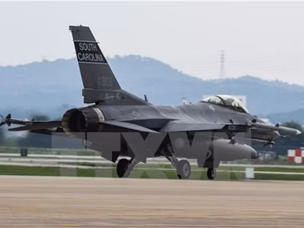 Máy bay F-16 của Mỹ. (Ảnh: Yonhap/TTXVN)