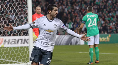  Mkhitaryan là tác giả bàn thắng duy nhất trong trận lượt về vòng 32 đội Europa League. Ảnh: Reuters
