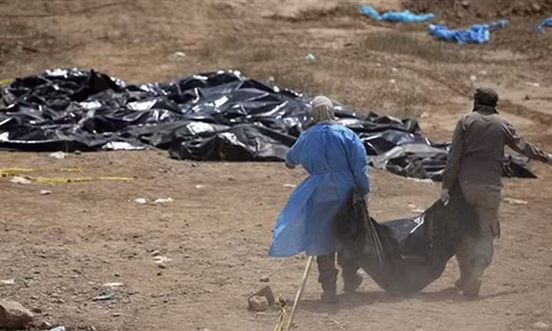Iraq phát hiện mộ tập thể ở quận al-Rashidiya, đông bắc Mosul. Ảnh minh họa: Press TV.