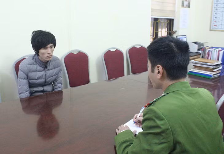 Đối tượng Thọ tại cơ quan điều tra.