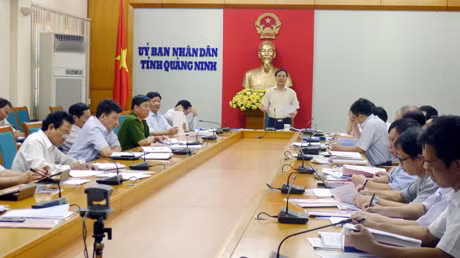 Đồng chí Đặng Huy Hậu, Phó Chủ tịch UBND tỉnh chủ trì cuộc họp