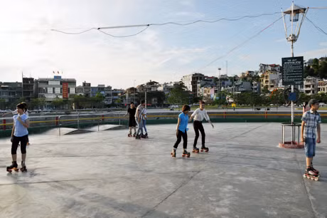 Sân trượt Patin tại Cung Văn hoá thiếu nhi Quảng Ninh.