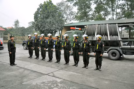 Cảnh sát cơ động Công an tỉnh là một trong những đơn vị làm tốt công tác tham gia bảo vệ cưỡng chế GPMB, giải toả khiếu kiện đông người.