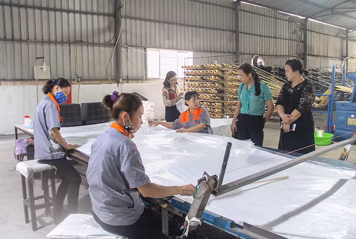 Đoàn giám sát trực tiếp tại xưởng sản xuất của công ty TNHH bao bì Ánh Dương Việt Nam