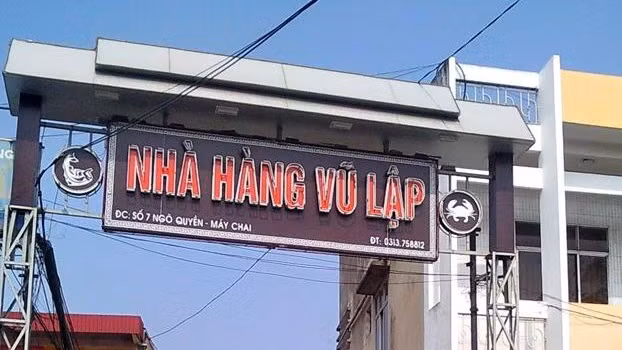 Nhà hàng Vũ Lập nơi đã xảy ra vụ án mạng.