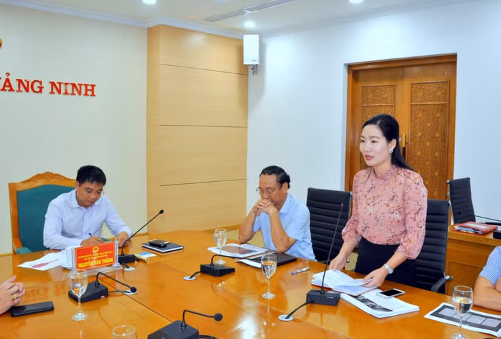 Đại diện lãnh đạo các sở, ngành, đơn vị liên quan phát biểu đóng góp ý kiến, đề xuất tại buổi làm việc.