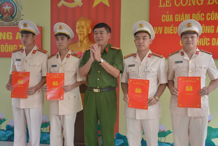 Công an chính quy thuộc Công an thị xã Đông Triều được điều động đảm nhiệm chức danh công an xã đợt tháng 8/2019