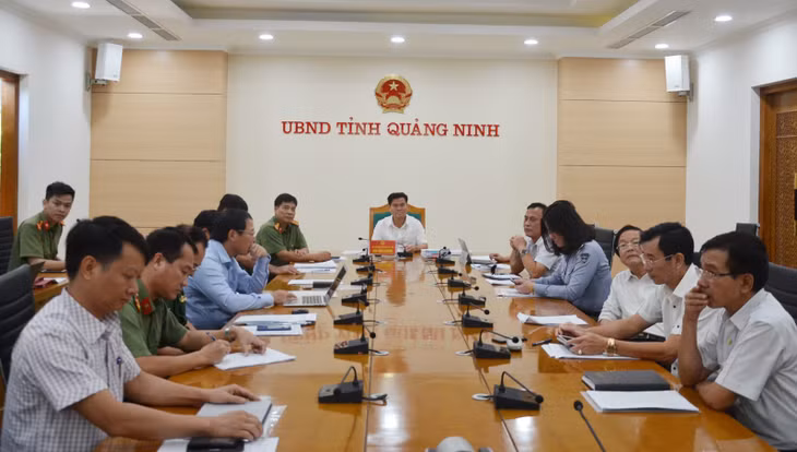 Quang cảnh hội nghị tại điểm cầu tỉnh Quảng Ninh.