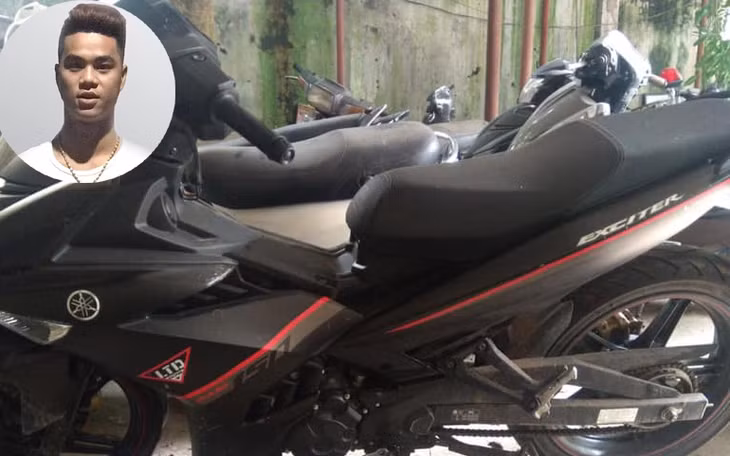  Đối tượng Nguyễn Cộng Hòa (ảnh nhỏ) và chiếc xe đối tượng dùng gây án.
