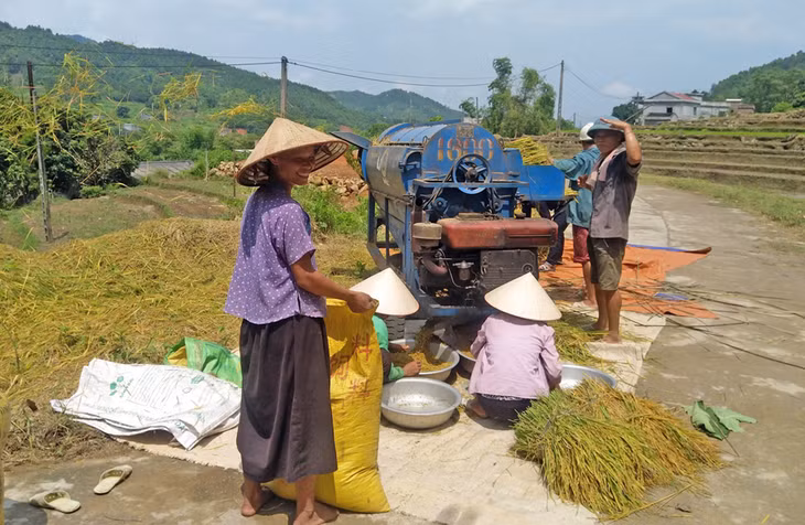 Các nguồn lực xã hội hóa sẽ giúp các xã, thôn ĐBKK vượt khó, vươn lên thoát nghèo bền vững. (Trong ảnh: Nông dân xã )