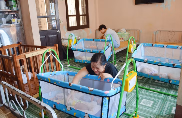 Trẻ được chăm sóc tại 