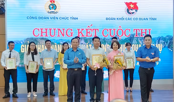 2 đề tài giành giải nhất thuộc về các tác giả ở Ban Tuyên giáo Tỉnh ủy, Trung tâm phục vụ hành chính công tỉnh.