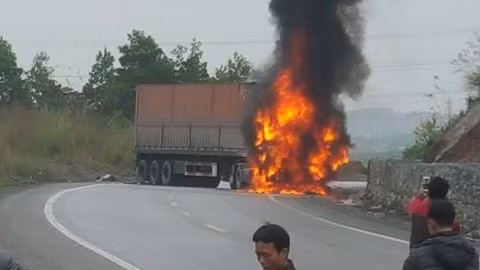 Hiện trường vụ tai nạn.