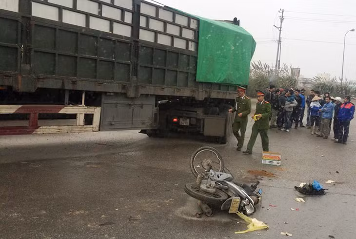 Hiện trường vụ tai nạn giao thông.