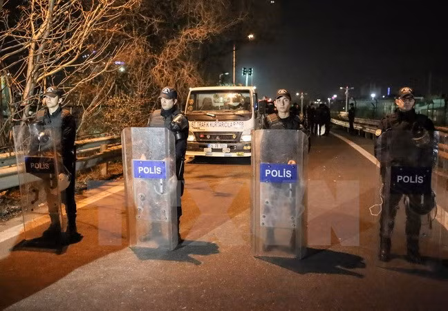 Cảnh sát Thổ Nhĩ Kỳ. (Nguồn: AFP/TTXVN)