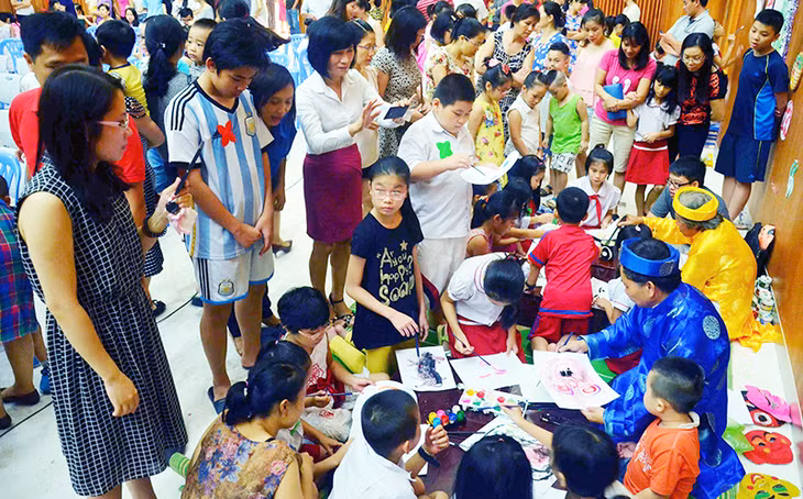 Chương trình trải nghiệm “Đêm hội trăng rằm” được tổ chức dịp Trung thu vừa qua tại Bảo tàng Quảng Ninh.