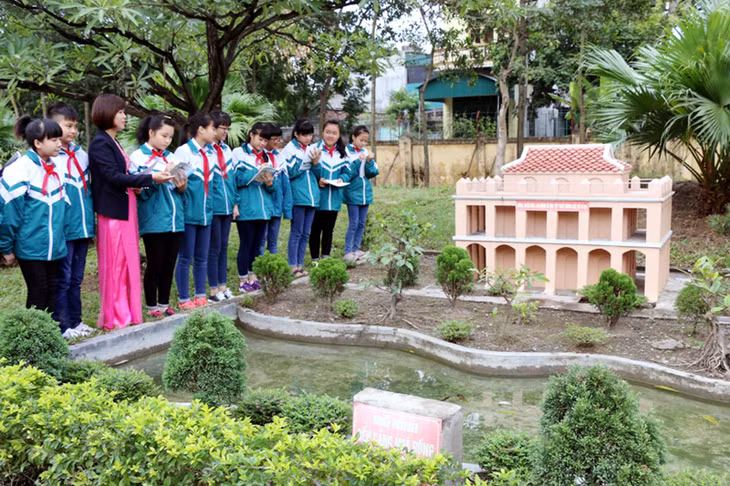 Mô hình “Vườn lịch sử” tại Trường THCS Yên Thọ.