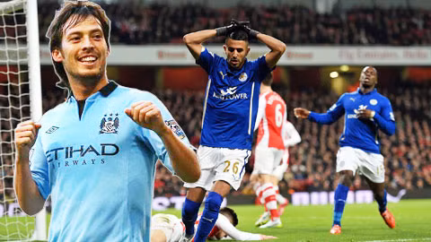 David Silva (trái) và đồng đội sẽ buộc Leicester phải nhận thất bại thứ 2 liên tiếp mùa này