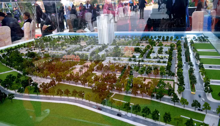 phối cảnh tổng thể dự án Nhà liền kề Green bay Village