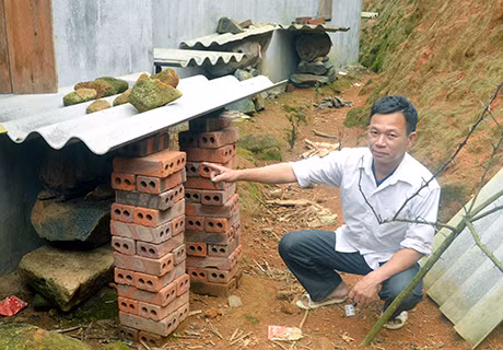 Ông Hoàng A Sủi là người nuôi nhiều ong nhất ở bản Loòng Vài (xã Hoành Mô, huyện Bình Liêu).