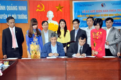 Tổng Cục Môi trường (Bộ Tài nguyên – Môi trường) và Sở Tài nguyên - Môi trường tổ chức ký kết biên bản thỏa thuận về việc quản lý, vận hành Trạm quan trắc