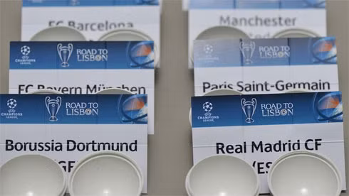 Đây là lần đầu tiên trong kỷ nguyên Champions League, cả tám đội vào tới tứ kết đều là những đội xếp nhất ở vòng bảng. Ảnh: UEFA.