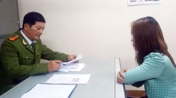 Bị hại trình báo tại cơ quan công an
