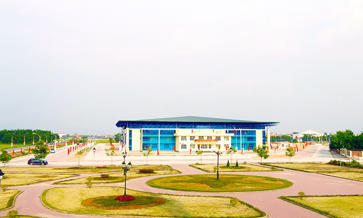 Công trình được thiết kế hiện đại, đẹp trong không gian rộng, thoáng đãng.