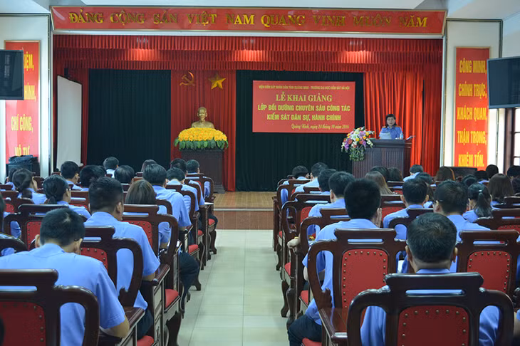 Quang cảnh lễ khai giảng.