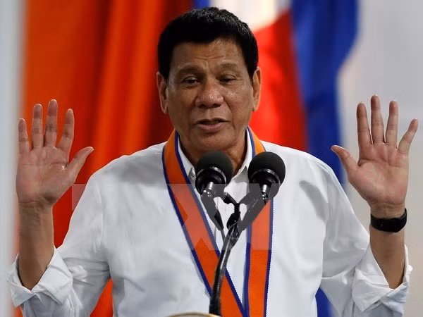 Tổng thống Philippines Rodrigo Duterte. (Nguồn: EPA/TTXVN)