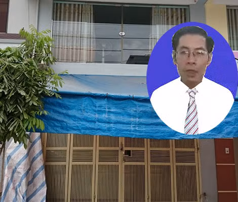 Ngôi nhà nơi Hà thuê để thành lập chi nhánh ngân hàng; Nguyễn Mạnh Hà - người cả gan thành lập chi nhánh ngân hàng giả để lừa đảo (ảnh nhỏ).